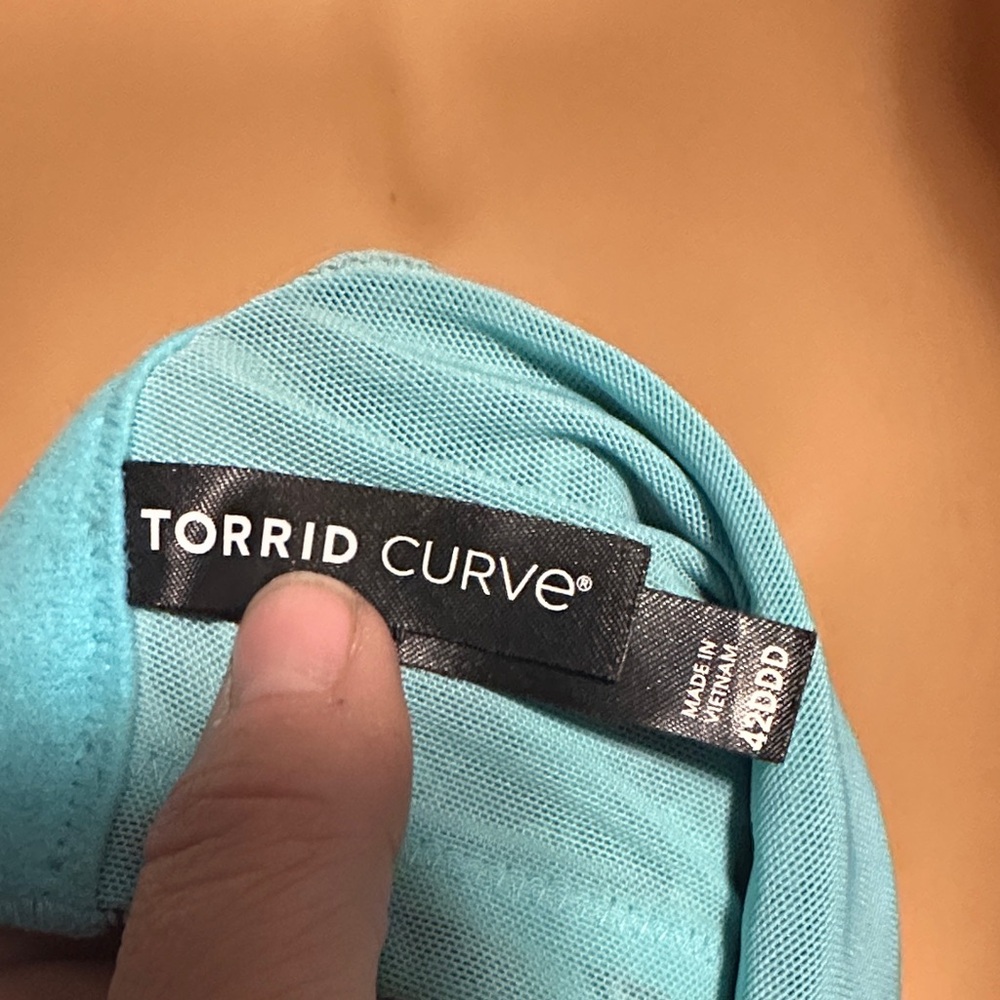 Vibrant Teal Patterned Bra - Picture 5 of 5